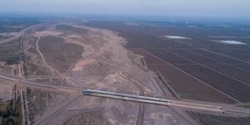 Vista aérea de las obras de la Variante Palmira.
Gobierno de Mendoza
