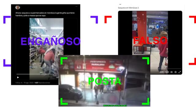 Circulan videos sobre saqueos: cuáles son verdaderos y cuáles falsos.