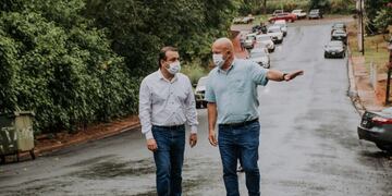 Oscar Herrera Ahuad recorrió Puerto Iguazú y supervisó las nuevas obras viales.