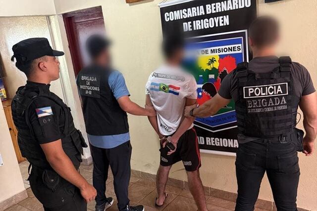 Detienen en Bernardo de Irigoyen a un joven buscado por Interpol por homicidio en Brasil.