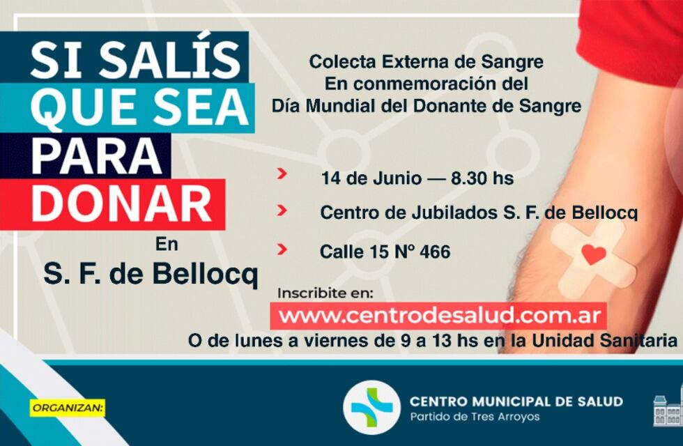 Colecta externa de Sangre en San Francisco de Bellocq