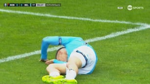 Facundo Lencioni tuvo la más clara para Belgrano ante Newell's por la fecha 13 de la Liga Profesional