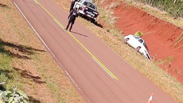 Colonia Alberdi: ebrio, despistó y terminó en la banquina.