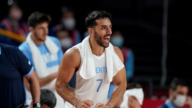 Facundo Campazzo. Se destacó en el triunfo que llevó a Argentina a cuartos.  (AP)