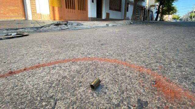 Una de las vainas servidas tras la defensa del uniformado.