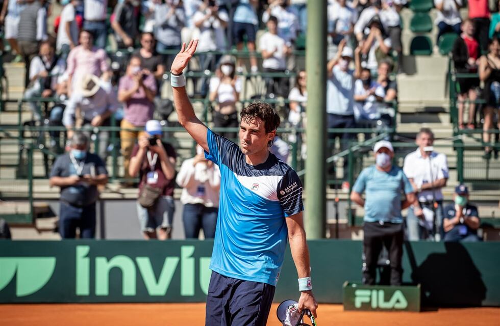 Copa Davis: Guido Pella ganó el segundo duelo de la jornada y empató la serie ante Bielorrusia