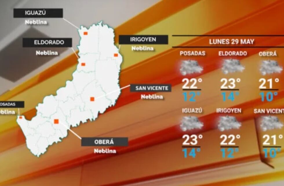 Inicio de semana en Misiones con tiempo frío y descenso de temperaturas