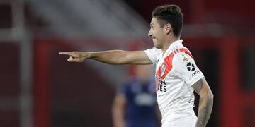 Gonzalo Montiel convirtió en el River vs Nacional por los cuartos de la Copa Libertadores