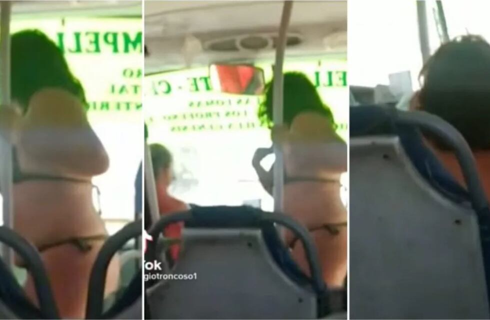 Es viral en TikTok: una mujer subió a un colectivo en ropa interior en medio de las altas temperaturas