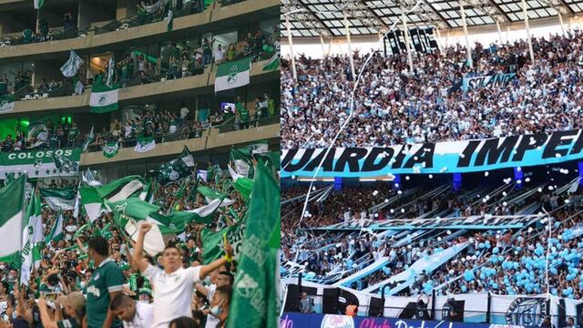 Se enfrentaron hinchas de Racing y Deportivo Cali
