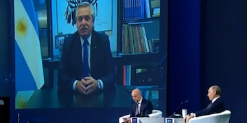 Alberto Fernández en el Foro Económico (Foto: La Voz)