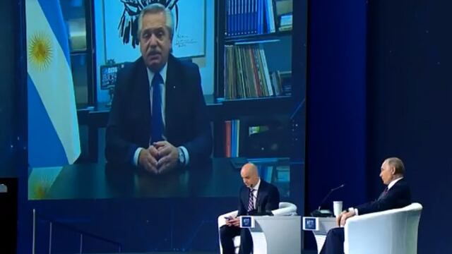 Alberto Fernández en el Foro Económico (Foto: La Voz)