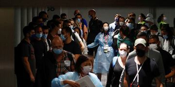 Llegada de las delegaciones a Japón (Foto: AP)