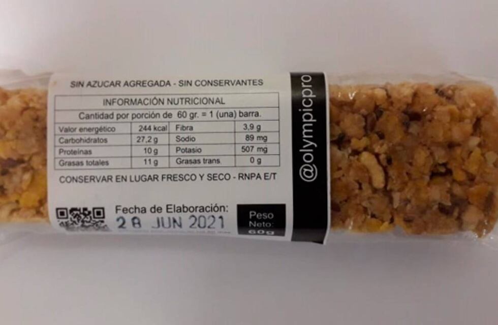 Alerta alimentaria por una barra energizante fabricada en Santa Fe