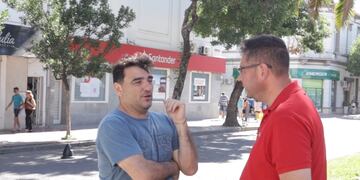 Esteban Dalmazzo y Lisandro Sassia, representantes de los bares del centro de Rafaela
