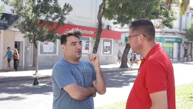 Esteban Dalmazzo y Lisandro Sassia, representantes de los bares del centro de Rafaela