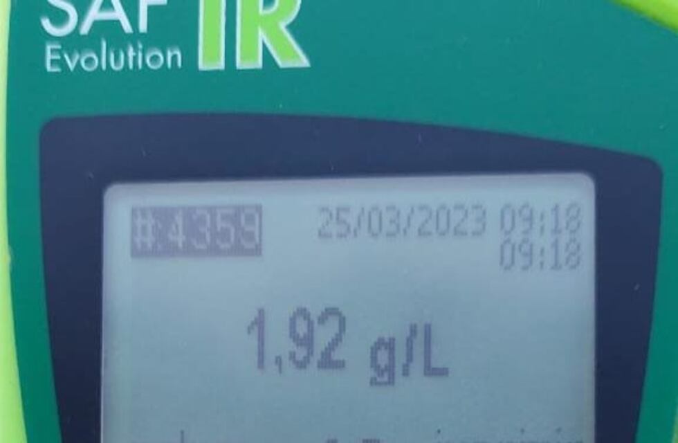 Manejaba con casi 9 veces más alcohol en sangre de lo permitido: le sacaron la moto