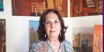 Ella es Maria, la jueza retirada que pinta para encontrarse con ella misma.