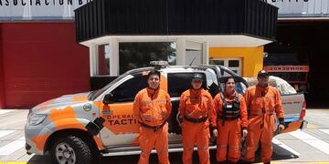 Bomberos de Arroyito participan de la búsqueda de una persona en Morteros