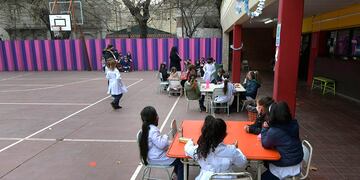 Los chicos se preparan para el regreso a las escuelas.