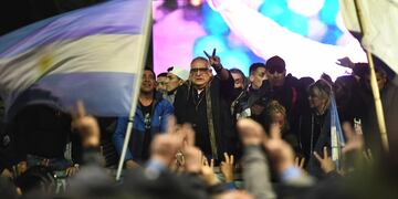 Juan Pablo "Pata" Medina en un acto organizado en La Plata.