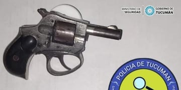 El arma secuestrada.