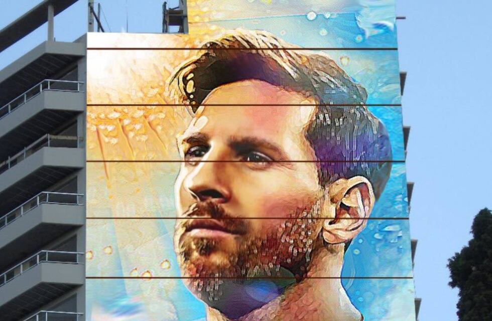 Así será el impresionante mural de Lionel Messi cerca del Monumento a la Bandera