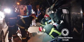 Volcó un vehiculo en Arroyito