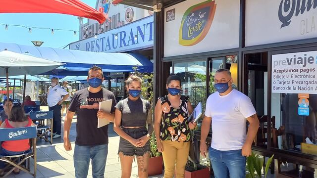 UTHGRA desplegó este sábado un operativo de registración laboral en el corredor gastronómico de la zona portuaria y en Playa Grande