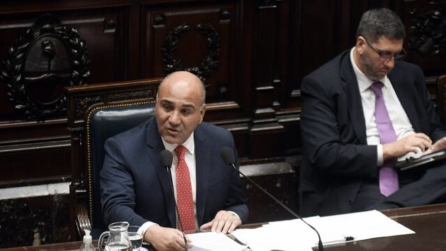 El jefe de gabinete Juan Manzur presenta su primer informe de gestión ante la Cámara de Diputados. Foto: Federico López Claro/La Voz.