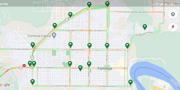 Un mapa con la ubicación en tiempo real mostraba los controles policiales