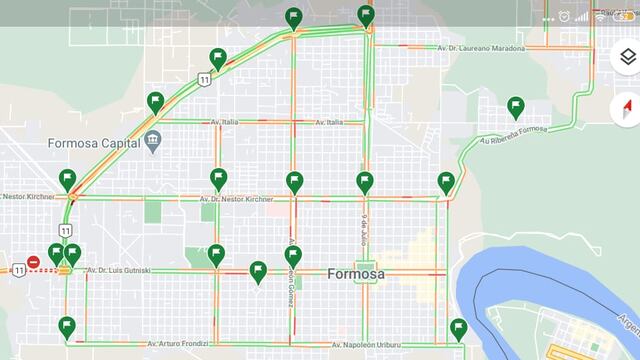 Un mapa con la ubicación en tiempo real mostraba los controles policiales