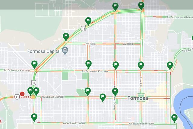 Un mapa con la ubicación en tiempo real mostraba los controles policiales