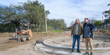 Obra rotonda San Martín y Perón Arroyito
