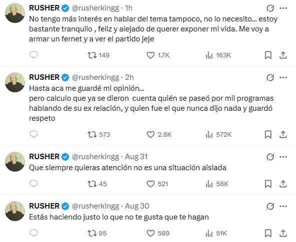 Rusherking sobre Ángela Torres.