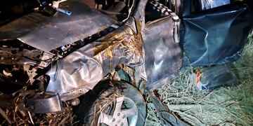 Adelia María. El siniestro fatal ocurrió sobre la ruta provincial 24. (Policía de Córdoba)
