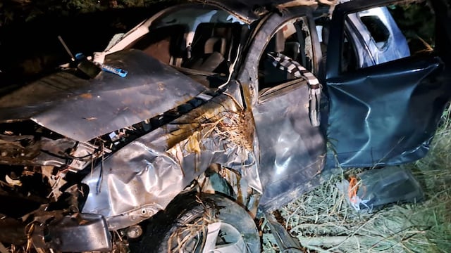 Adelia María. El siniestro fatal ocurrió sobre la ruta provincial 24. (Policía de Córdoba)