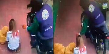 Un motochorro asaltó a una menor cuando jugaba en la calle.
