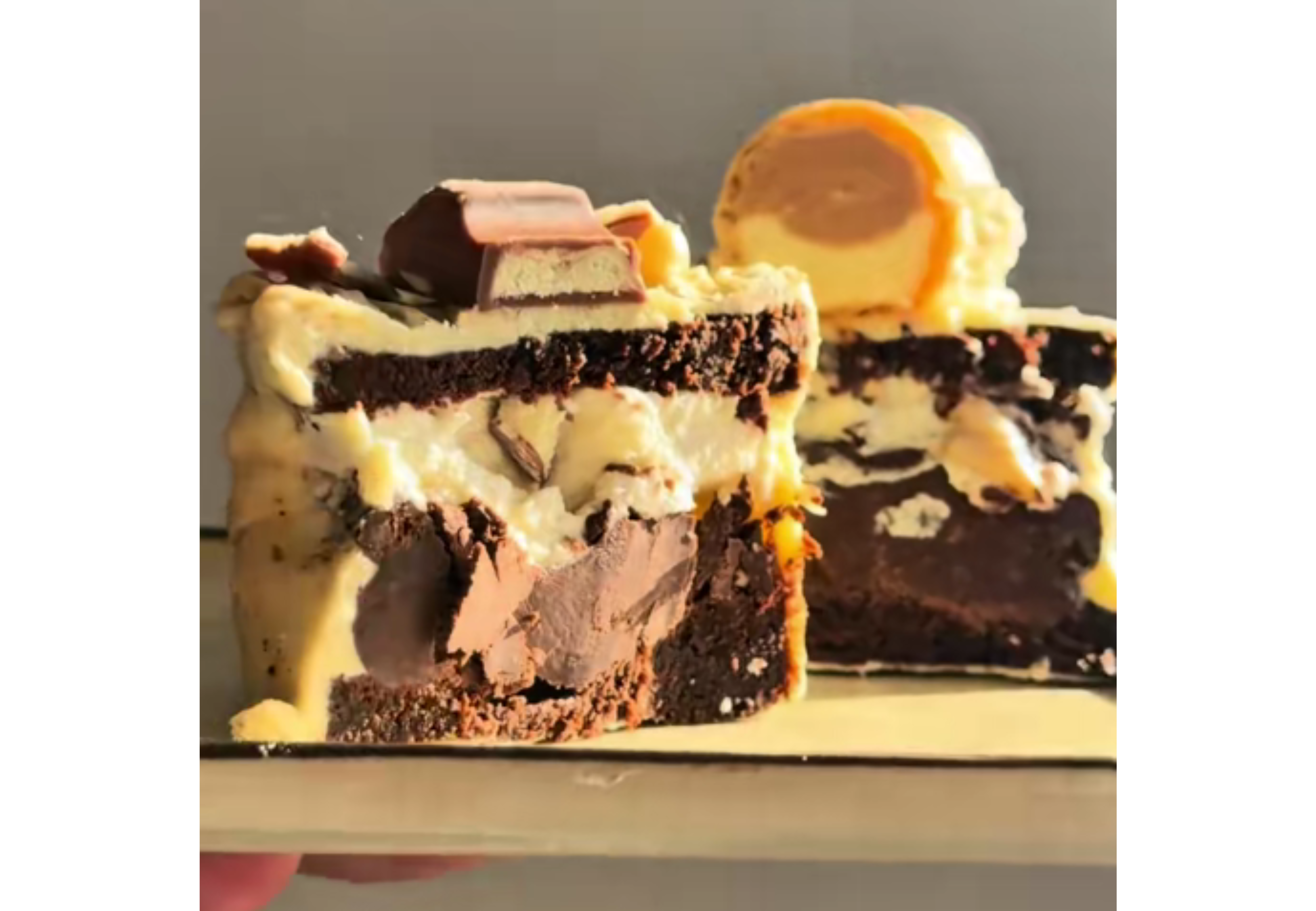 Así queda el alfajor por dentro.