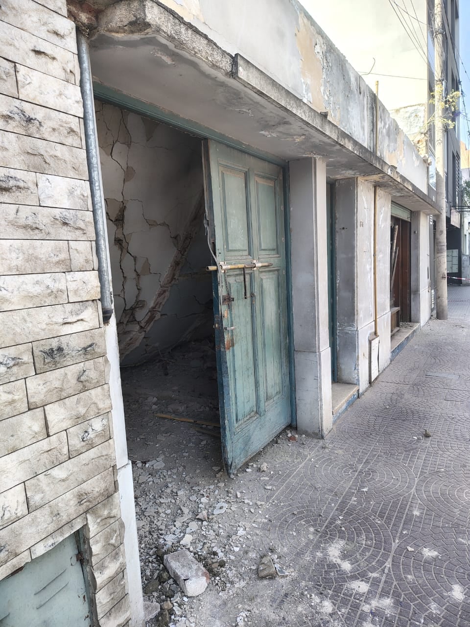 El derrumbe se produjo en barrio Providencia, ciudad de Córdoba.