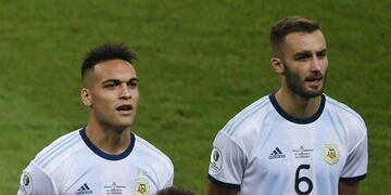 Lautaro Martínez y Germán Pezzella serán titulares ante Colombia.