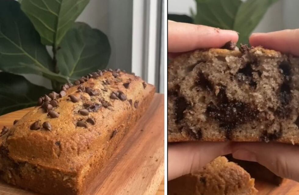 En simples pasos y con pocos ingredientes: receta de budín de banana y chocolate