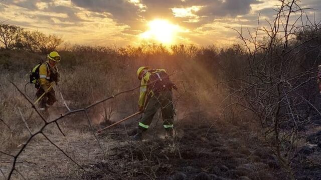 Bomberos sofocaron un incendio que quemó 2 hectáreas de Monte Autóctono en Arroyito