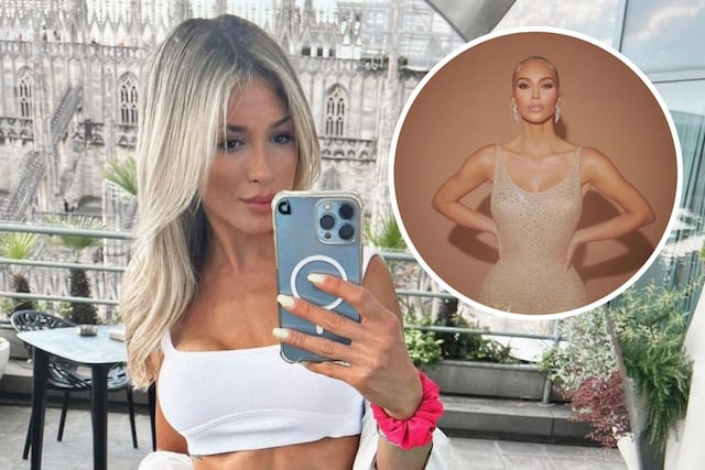 Agustina Gandolfo tildó a Kim Kardashian de “descerebrada” por bajar de peso para entrar en el vestido de Marilyn Monroe.