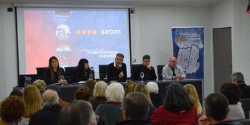 Darío Cocco recibió a jubilados y pensionados en la sede del SEOM