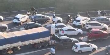 A las piñas en la Panamericana