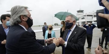 Alberto Fernández con Jaldo.