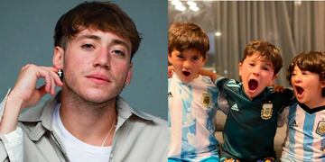 Paulo Londra se encontró con los hijos de Lionel Messi y le pidieron una foto.