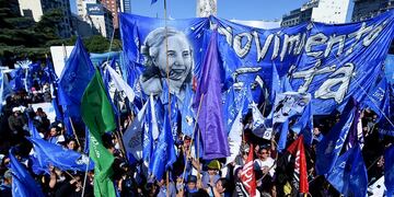 Las organizaciones se movilizaron en el centro porteño.