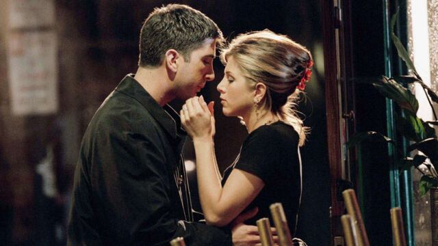 Jennifer Aniston y David Schwimmer en Friends